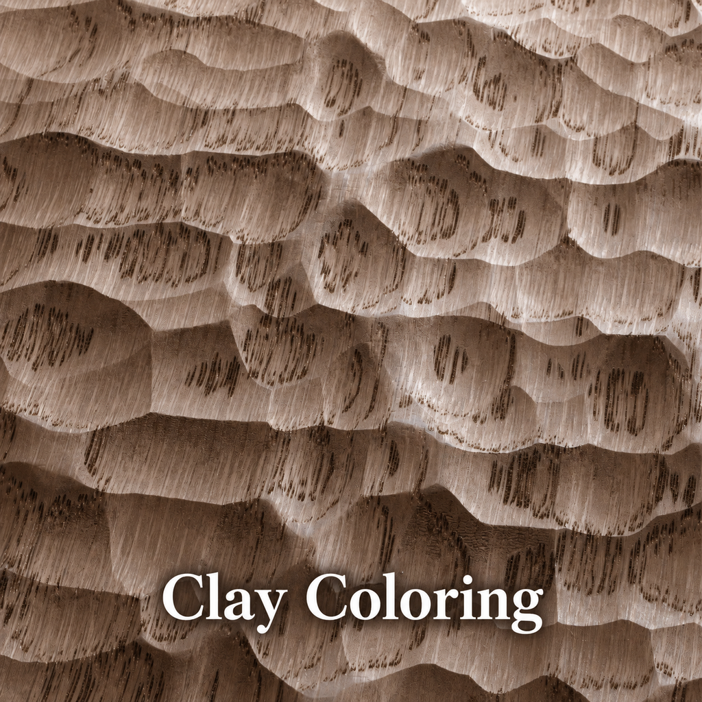 Carved "Ocean" Oak and Ash 3D Panels