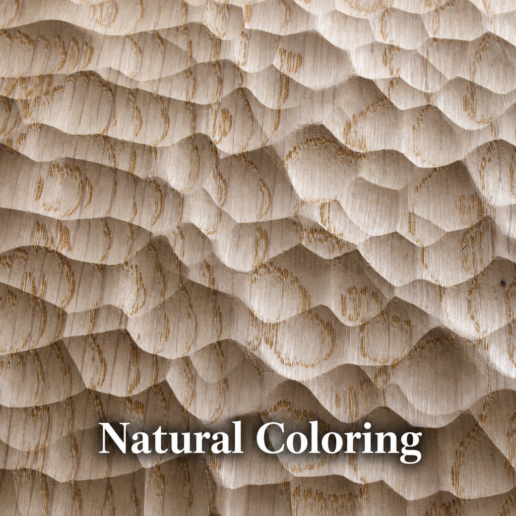 Carved "Ocean" Oak and Ash 3D Panels