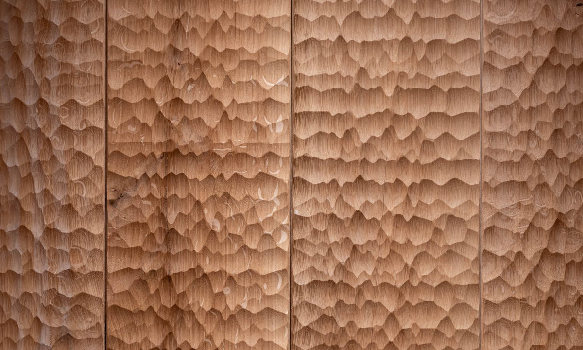 Carved "Ocean" Oak and Ash 3D Panels