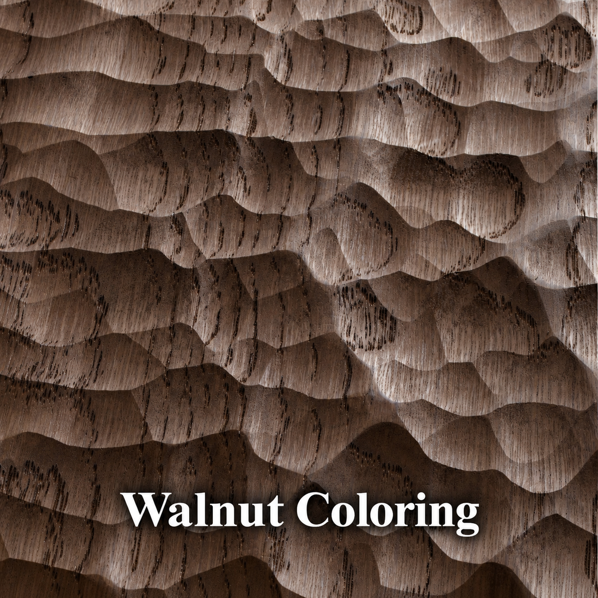 Carved "Ocean" Oak and Ash 3D Panels